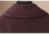 2026 Spring Elegant Double-Breasted Long Wool Coat with Big Lapel for Women
