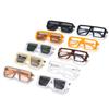 UV Protection Lightweight Comfortable Durable High Quality Retro Stylish Edgy Punk Square Shaped Female Male Sun Glasses