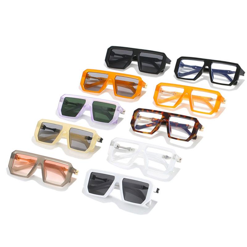 UV Protection Lightweight Comfortable Durable High Quality Retro Stylish Edgy Punk Square Shaped Female Male Sun Glasses