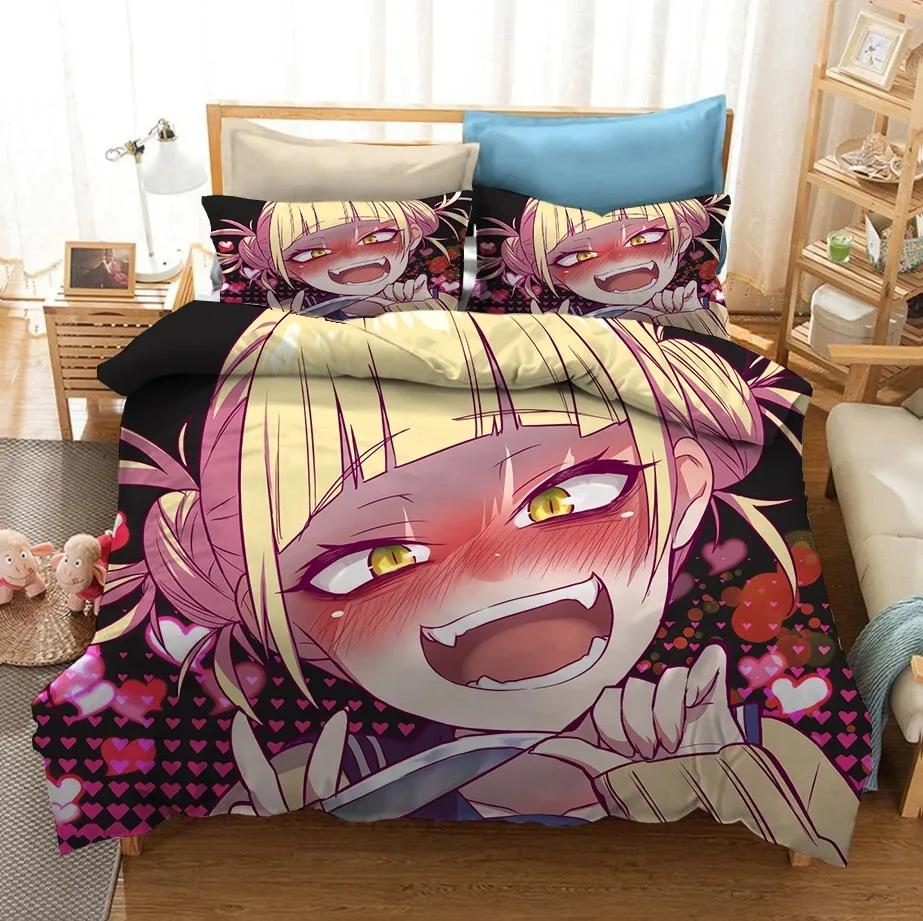 3D Printed My Hero Academia Bedding Set Duvet Cover Pillowcases Comforter Bedclothes Bed Linen Cute Bed Set For Kids Adults