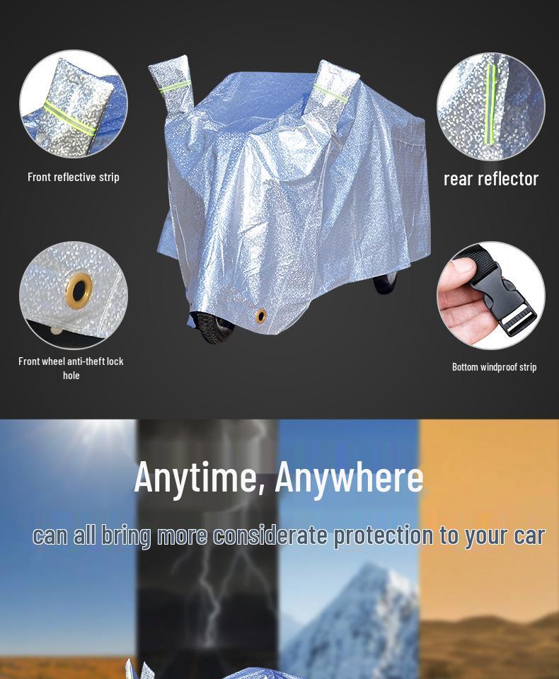 Älteres Elektro-Dreirad & Mobilitätsroller Regenfeste Winterabdeckung