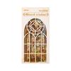 10pcs Large size Flowers Window Stickers Gold Foil Decor Junk Journal DIY Srapbooking Collage Stationery PET Twinkle Stickers