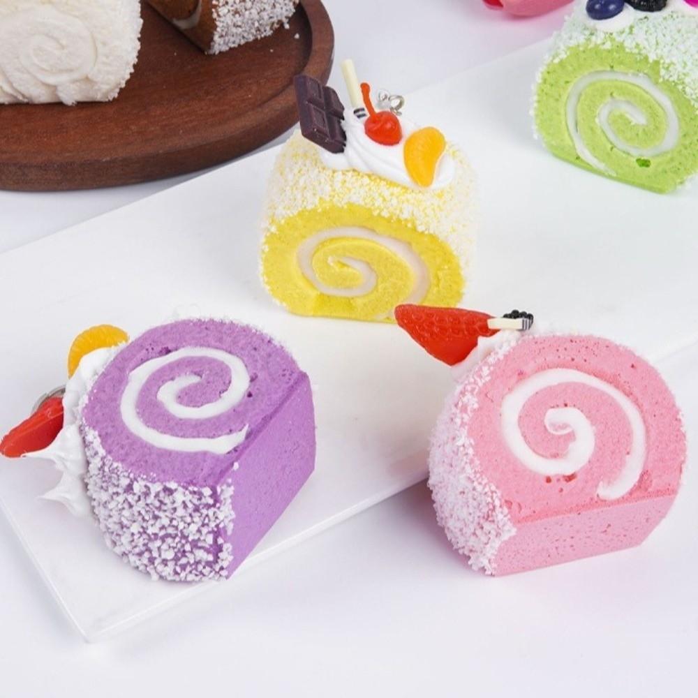 Anxiety Relief Fruit Cake Roll Squeezed Toy Super Soft Slow Rebound Fidget Toy for Kids Adults