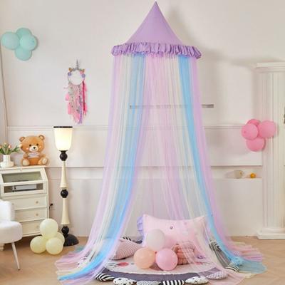 Regenboog Bedhemel voor Meisjes Dromerige Kinderen Prinses Koepel Bedtent Ademend Muskietennet Decoratieve Ledikant Bedtent voor Meisjes