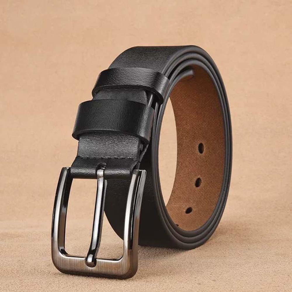 Retro Men Wide Belt Zinc Zinc Alloy Jeans Waistband Adjustable PU Leather Belt  Party