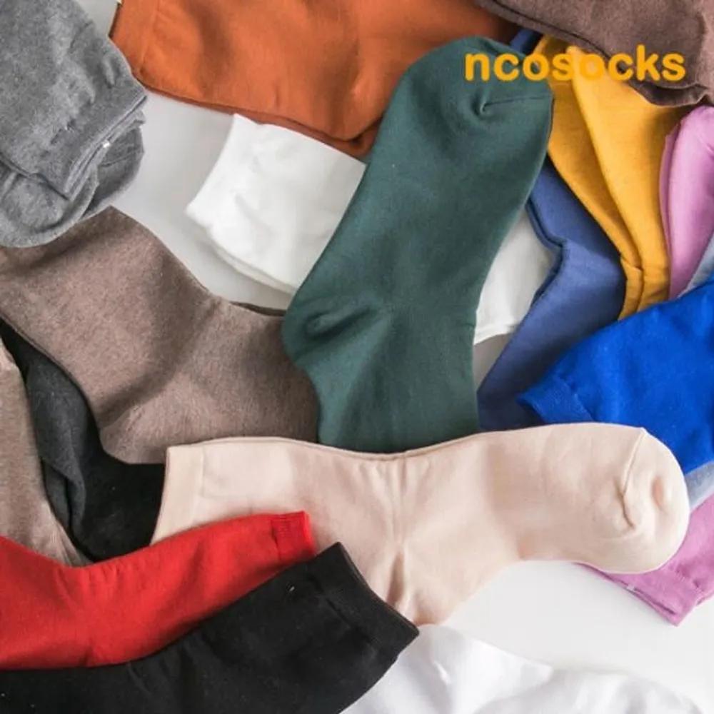 Anco Socks 17 Colors Basic Women's Plain Socks 4-Piece Set