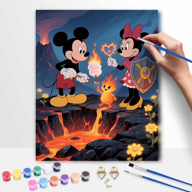 Disney Fire Theme Digital Oil Painting Art Painting Handmade Diy Home Decorations