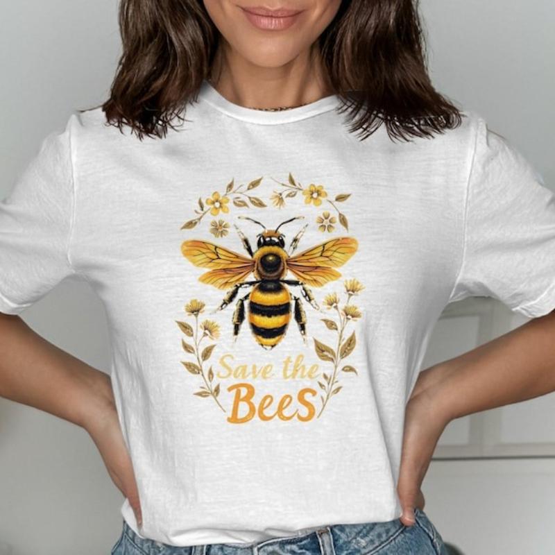Save The Bees EnvironUnisextal Protection Bee Lover Nature Conservation Graphic Save The Bees Apparel Gift for Bee Lovers Tee
