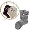 Design Wool Socks Cute Rabbit Contrast Color Coral Velvet Balloon In The Tube Women'S Socks To Keep Warm