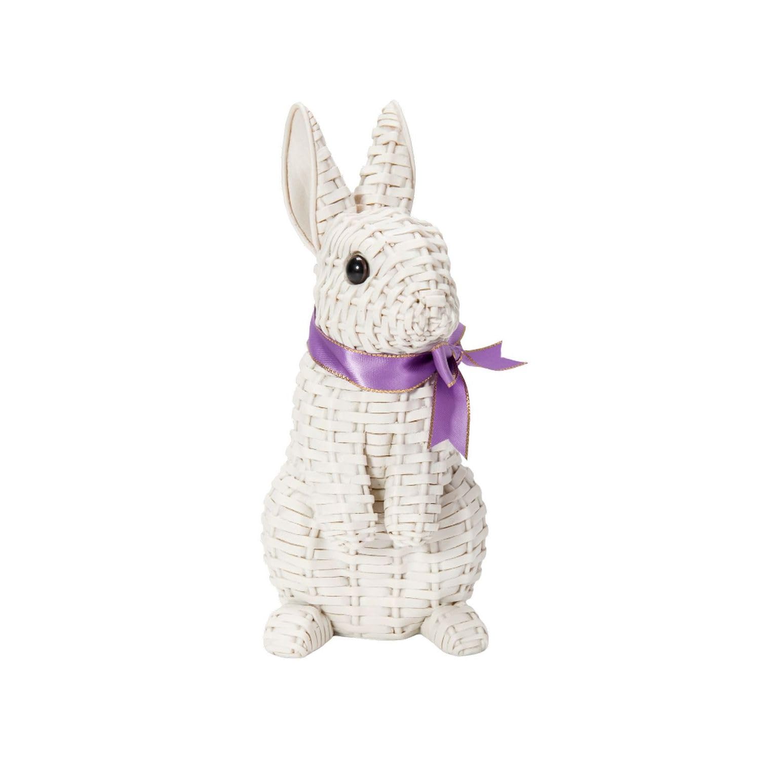 

Ubia Standing 11 x x 22 Doll Animal Garden Rattan-Style Rabbit, White, 10.5 cm, Figurine, Ornament, Decor, Rabbit, H22152-2