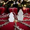 Silicone Molds For Christmas Epoxy Resin Art Craft Mold Non-Stick 2 Cavities Snowman Mold Multifunctional Ornament Silicone Mold