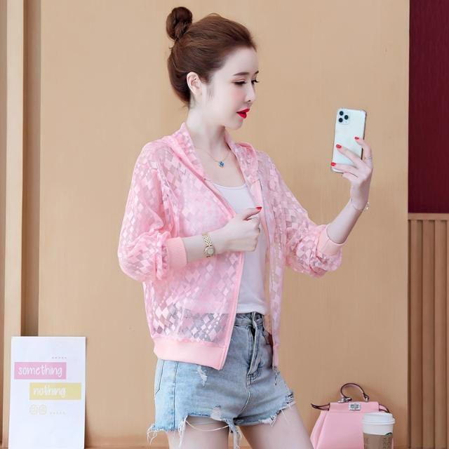 Damen 2025 Sommer Leichte Atmungsaktive Netz-Sonnenschutzjacke