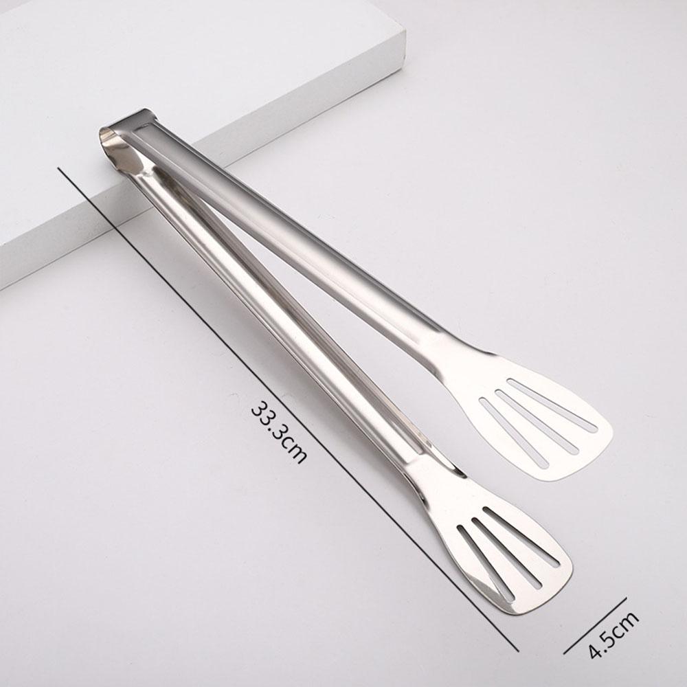 Stainless Steel Anti-Slip Food Clamp Kitchen Utensils Buffet Cooking Tool Bread Clip Accessories for Desserts Salads Barbecue