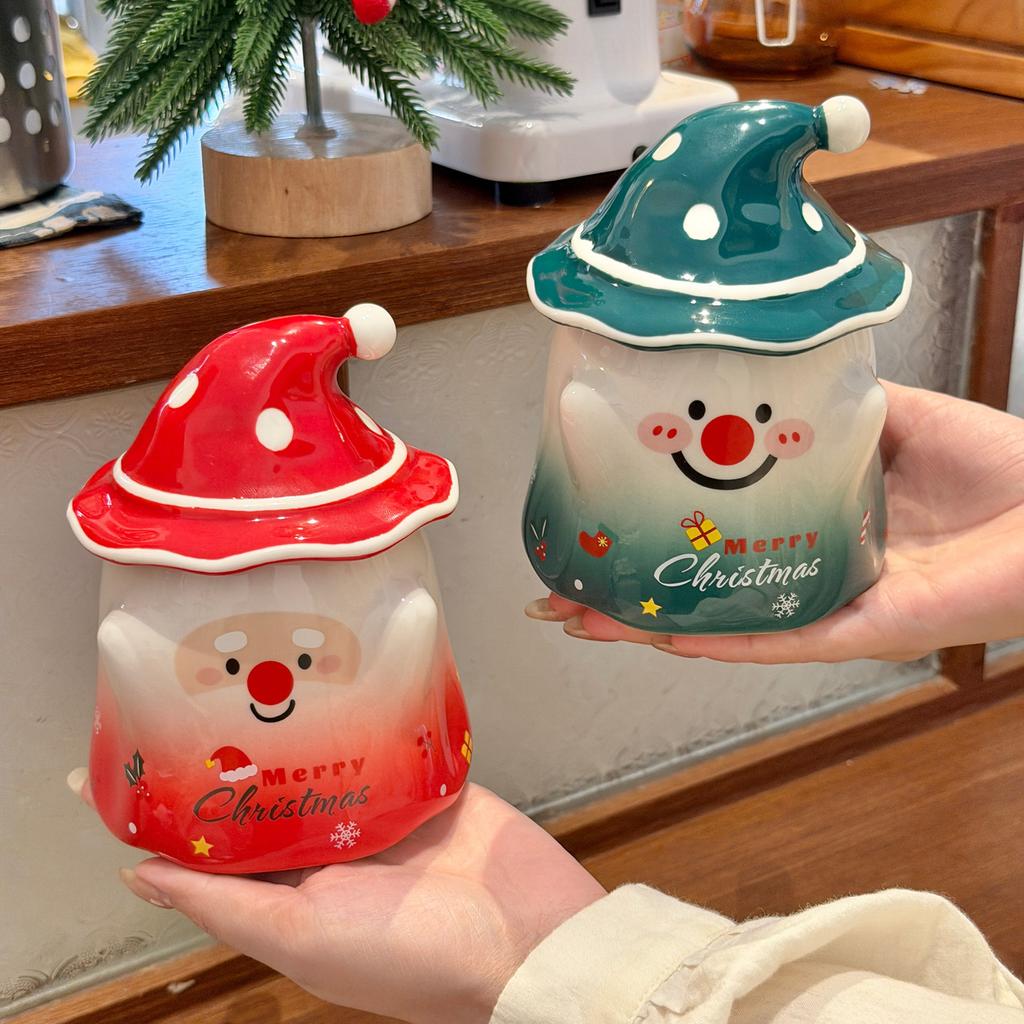 Christmas Gift, High-value Santa Claus Mug, Cute Ceramic Cup, Gift Water Cup for Girls