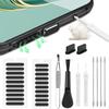 66pcs Cell Phone Dust Plug Speaker Mesh Sticker with Tweezers for IPhone 16 Samsung Xiaomi Charging Port Protector Cleaning Kit