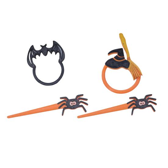 1/2Pcs Halloween Hair Clips Set Bat Weird Halloween Women Hairpins Hair Accessories Holiday Outfits Gifts Photo Props