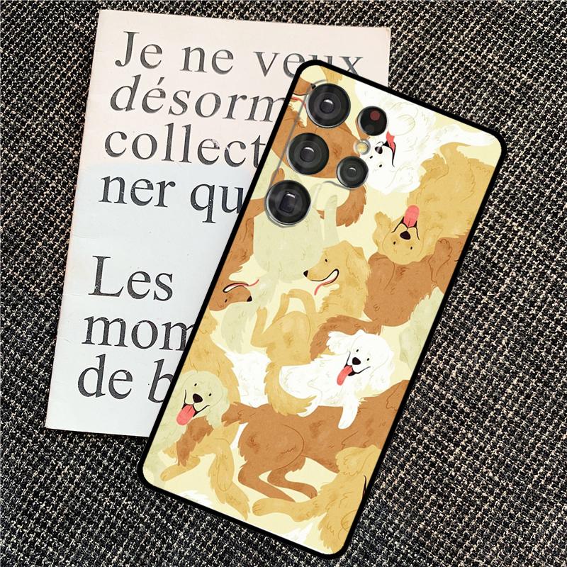Golden Retriever Dog Case For Samsung Galaxy S25 Ultra S20 S21 S22 S23 S24 Ultra S9 S10 Plus S24 FE Back Cover