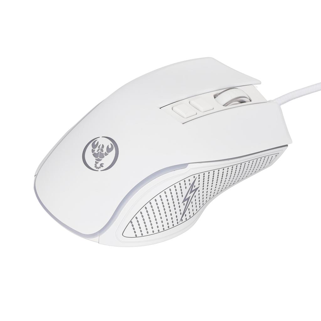 Mechanical Mouse Colorful Shine Adjustable 3600dpi RGB Ergonomic Wired Game Mouse for Notebook