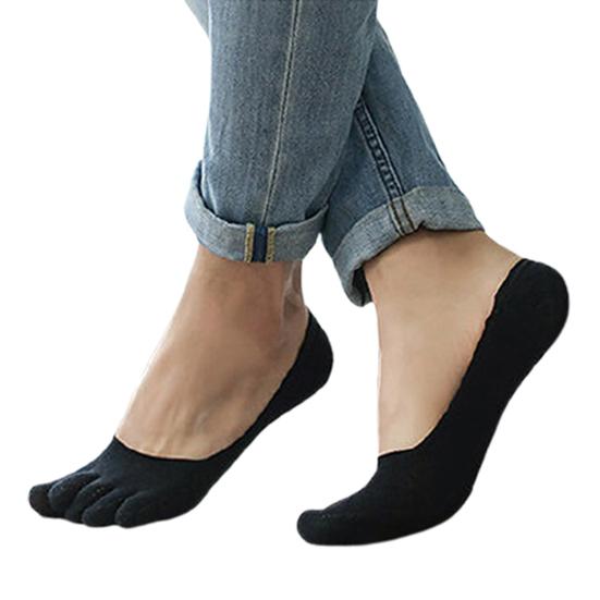 1 Pair Split Toe Socks Comfortable Breathable Cotton Anti-slip Low Cut Socks for Camping