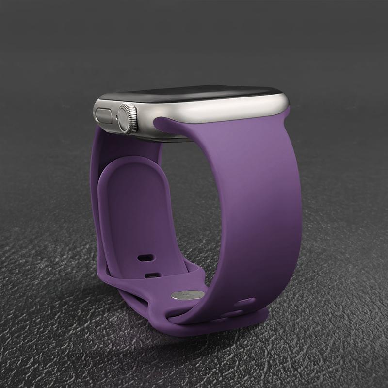 Sport Silicone Strap For Apple Watch Bands 44mm 46mm 42mm 45mm 41mm 49 40mm Correa Bracelet iWatch series 10 11 9 8 7 ultra 3 SE