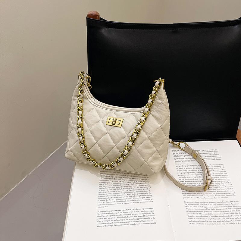 

Сумка-ведро Niche Design с ромбовидной сеткой и ароматным ветром, новинка 2024 года, универсальная сумка через плечо, сумка-мессенджер на одно плечо