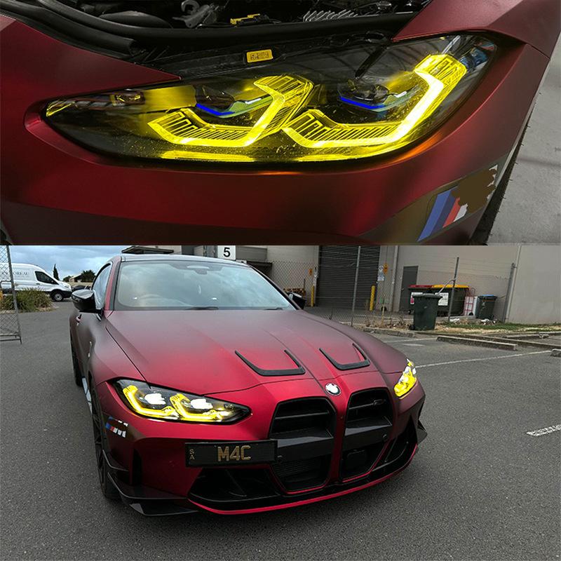 Yellow Angel Eyes DRL LED Boards For 2022 2023 BMW M3 G80 M4 G82 G83 G22 G23 G26 Daylight Laser Headlight OE# 9851048 9851047