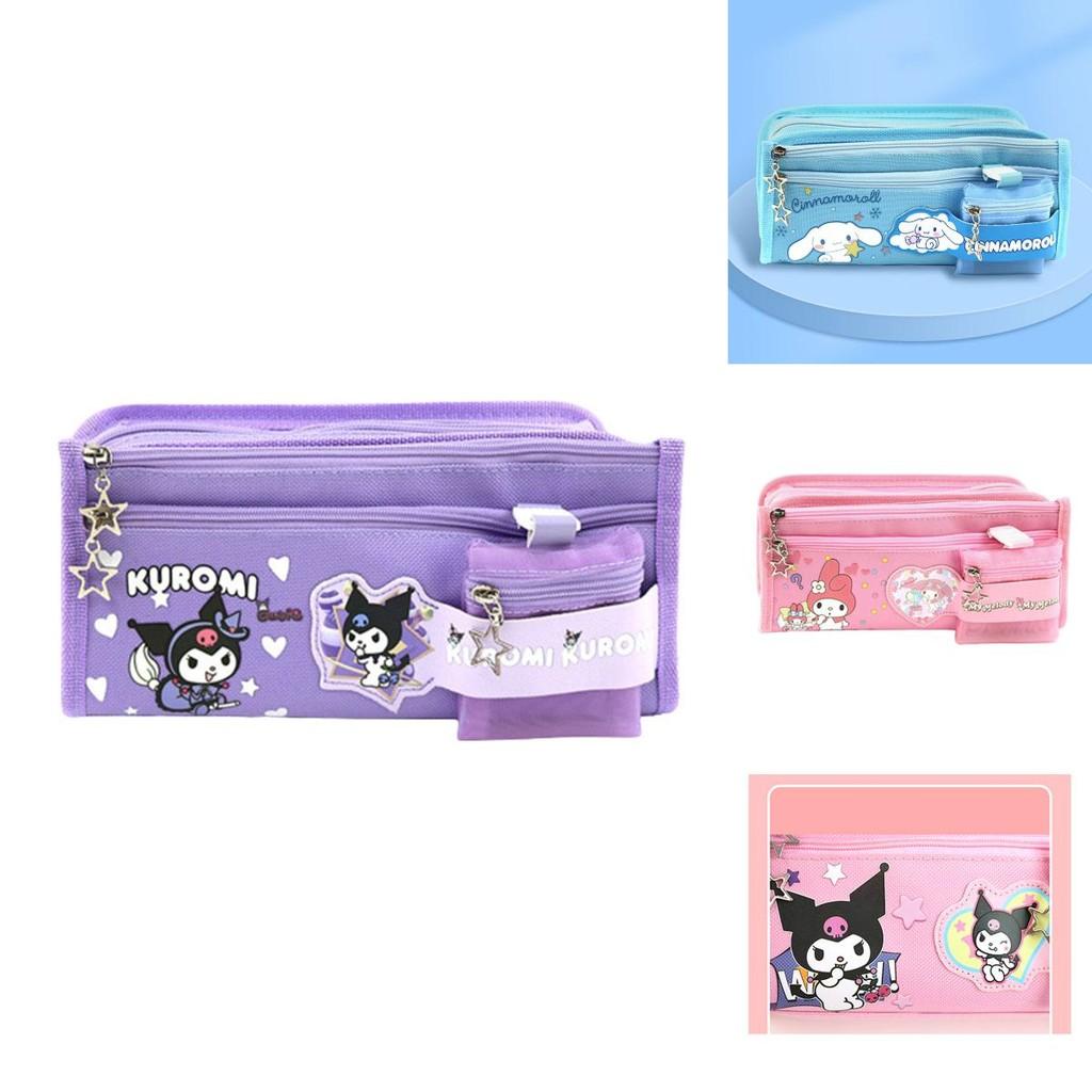 Sanrio Melody Kuromi Canvas Pencil Case Coin Purse For Students