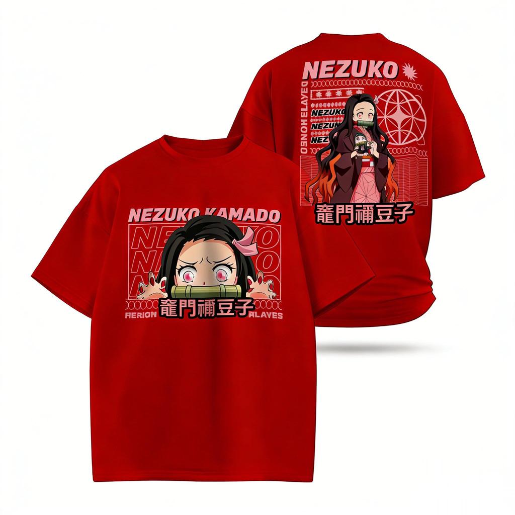 Demon Slayer Nezuko Anime T Shirt Men Women Streetwear Oversized Vintage Short Sleeve Tee 2026 Summer New Graphic Print Tops Y2k