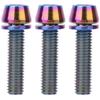 3PCS Titanium Alloy Bike  Stem Bolts Hex Tapered Head Bicycle Disc Brake Screws  Bike Maintenance