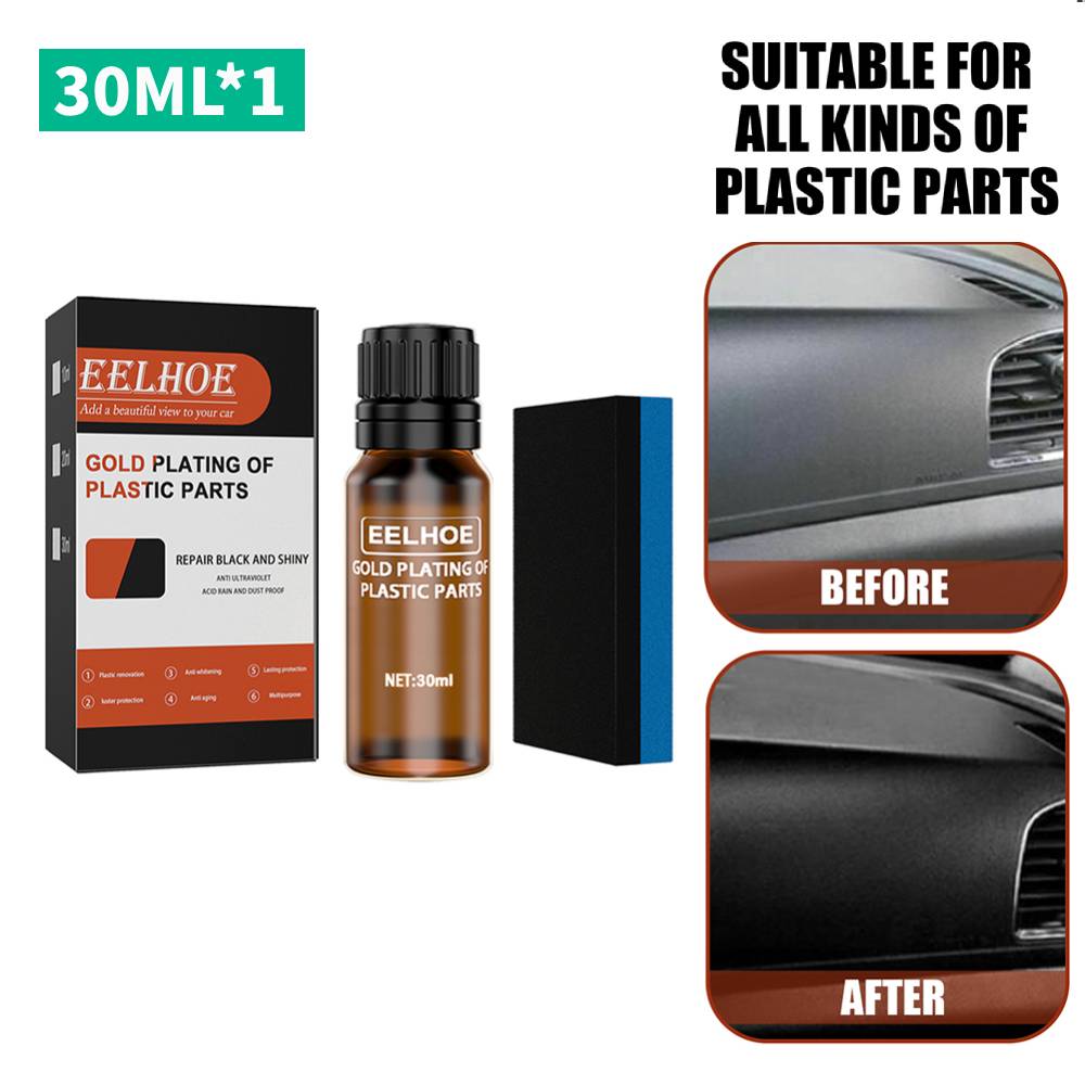 

90/60/30 мл Авто Пластик Восстановитель Вернуться к Черному Чистящие Средства Для Автомобиля Очиститель Покрытия Полировка Чистящий Инструмент