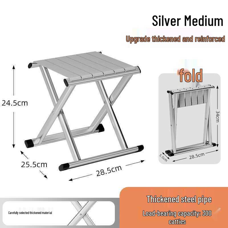 Portable Ultralight Folding Stool with Backrest - Dual-Use for Camping, Fishing, and Barbecue