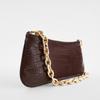 Standard crocodile pattern square armpit bag for women PU leather bag high capacity shoulder messenger bag