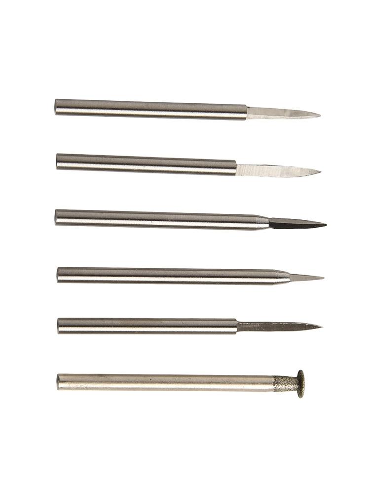For Rotary Tool Compatible Complete 6Pcs Wood Carving Drill Bit Collection