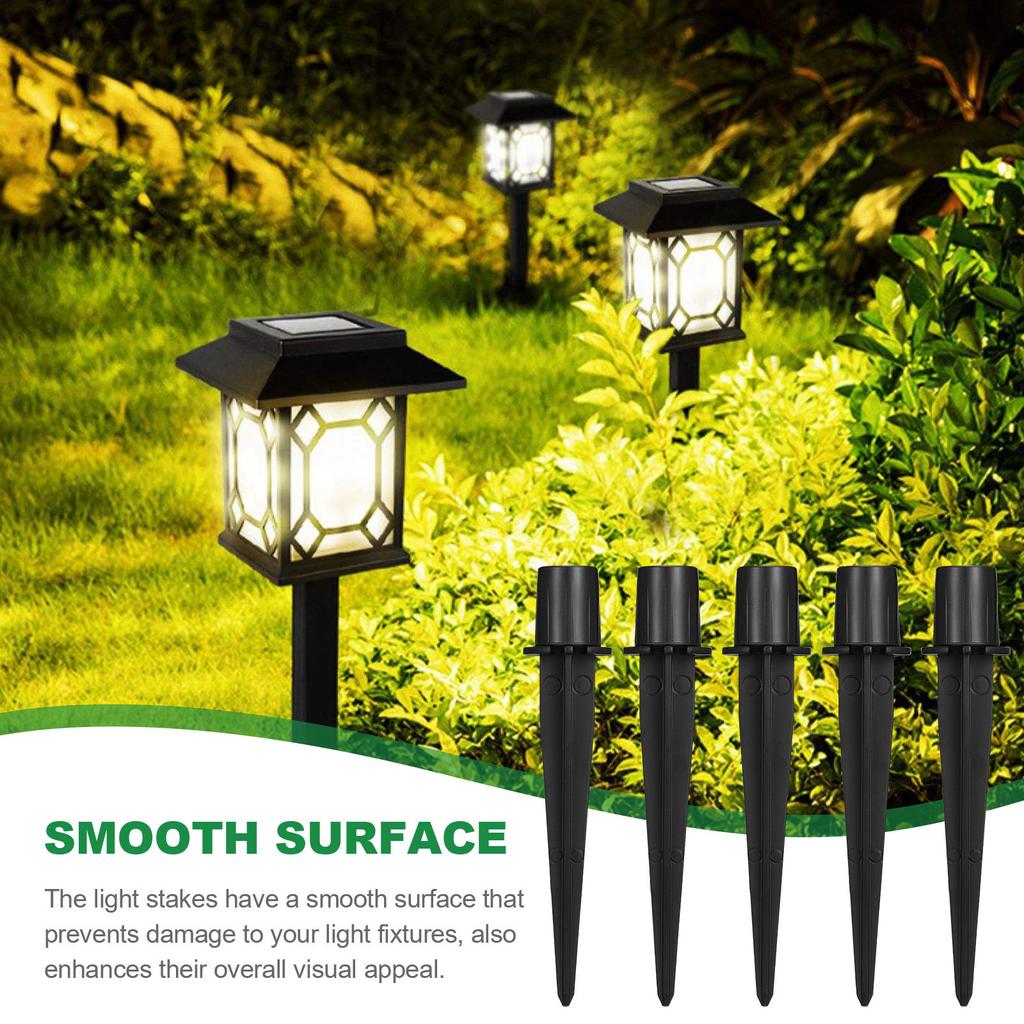 10Pcs Ground Light Stakes Aluminium Replacement Spike for Solar Lights Yard Stakes Garden Pathway Lighting Ground Spikes