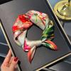 100% Pure Silk Square Scarf Women Lightweight Fashion Accessory In Plum Red Wear 53x53cm