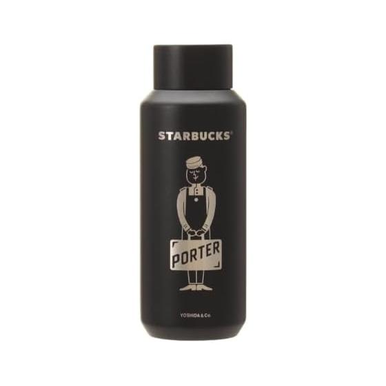 Starbucks Starbucks PORTER Recycled Stainless Steel Bottle Matte Black 355ml Porter Collaboration Black 355ml