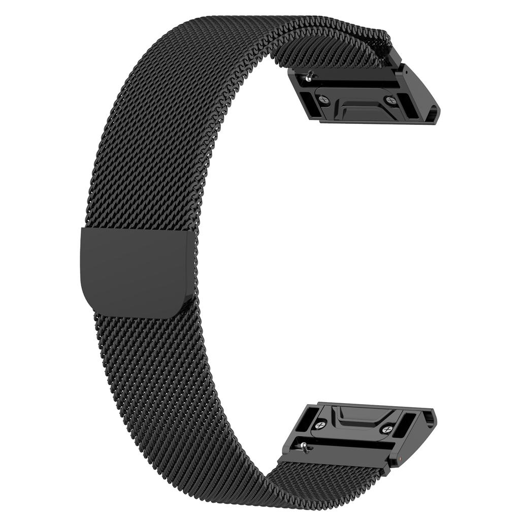 Milanese Stainless Steel Magnetic Watch Strap 26mm for Garmin Fenix 5X/5X Plus/3/3 HR/3 Sapphire/D2 Bravo/Quaitx 3