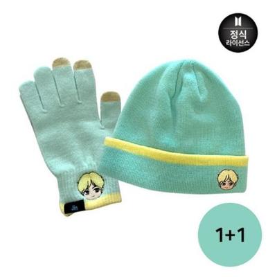 TinyTAN Knit Gloves + Beanie Set (JIN Ver.) – 1+1 Winter Set