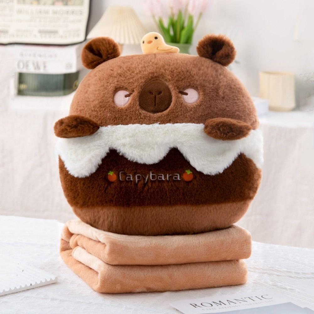 Милая стеганая подушка 3 в 1 пушистый материал многофункциональная подушка-животное мягкая текстура мультяшный дизайн теплое одеяло зимний сезон 6250₽