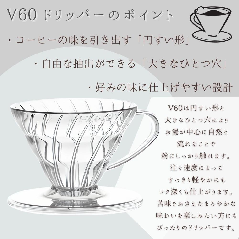Hario V60 Clear Dripper 02 1 4 Cups Coffee Hand Drip Made In Japan Vdr 02 T