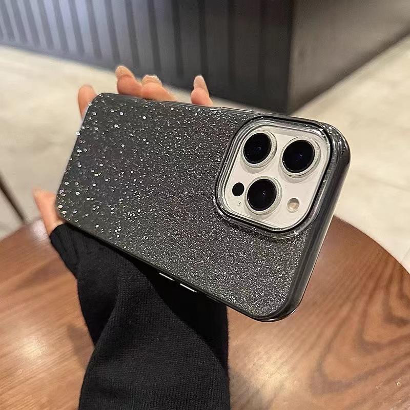 Applicable to iPhone16E mobile phone case 14plus new 15promax luxury glitter 12 personality 13 protective case