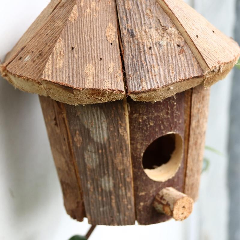 Hummingbird Cage House Outdoor Cage Nest Box Nest Cage Standing Hideouts Hummingbird Toy for Small Bird