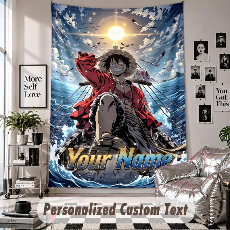 Wall Hanging Tapestry With Custom Name & Text, One Piece Decorative Tapestry For Bedroom
