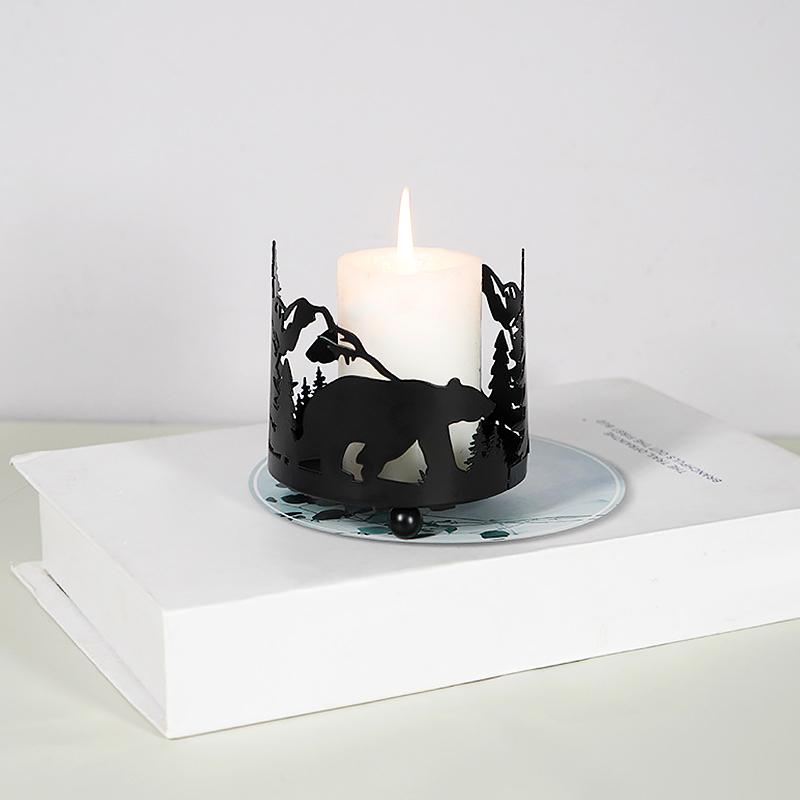 

1 шт. украшения Лось железный полый подсвечник домашний Рождественский декор декор стол реквизит подарок