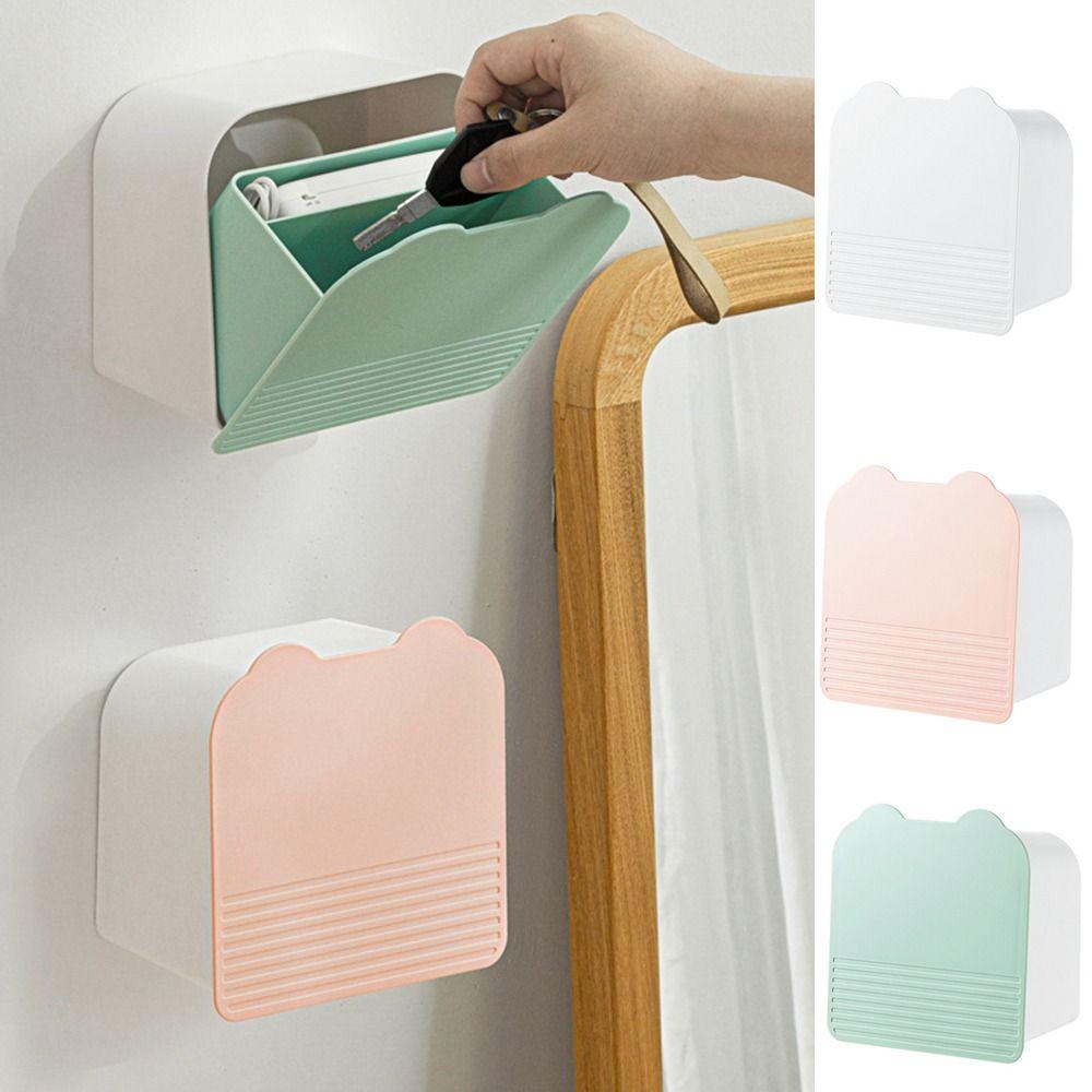 Flip-top Sanitary Pad Storage Box Plastic Wall Organizer Box Cosmetics Cotton Storage Box  Vanity