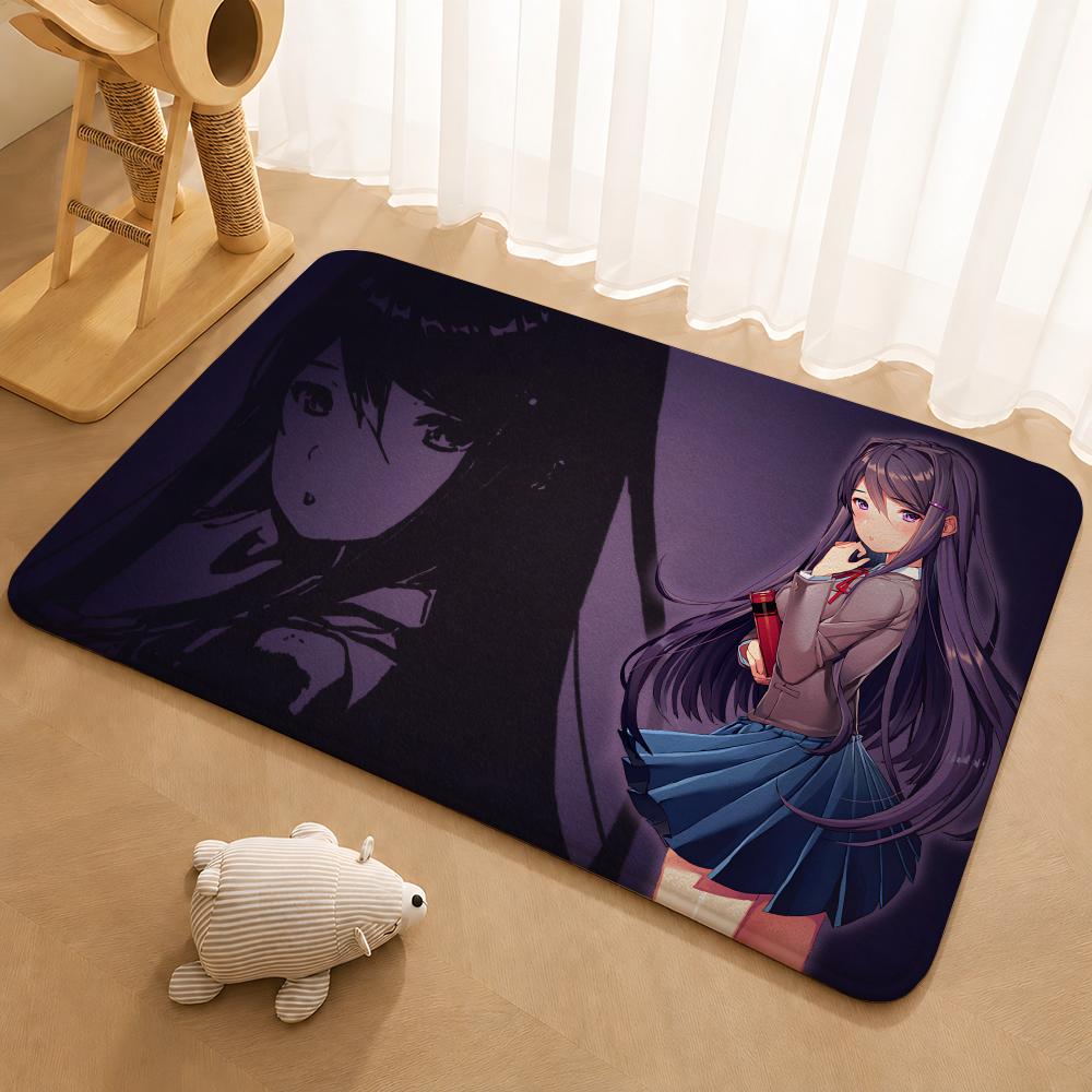 Doki D-Doki Literatuare Club Game Floor Mat Floor Mat Soft Flannel Non-Slip Door Rug for Living Room