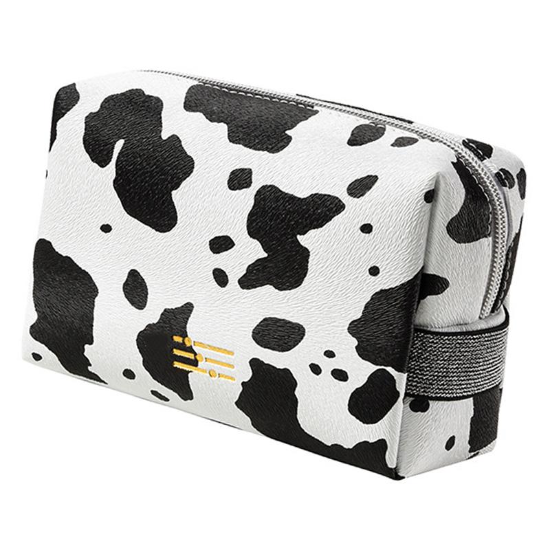 

Портативная косметичка с принтом коровы, водонепроницаемая сумка для туалетных принадлежностей из искусственной кожи, модная косметичка на молнии для путешествий