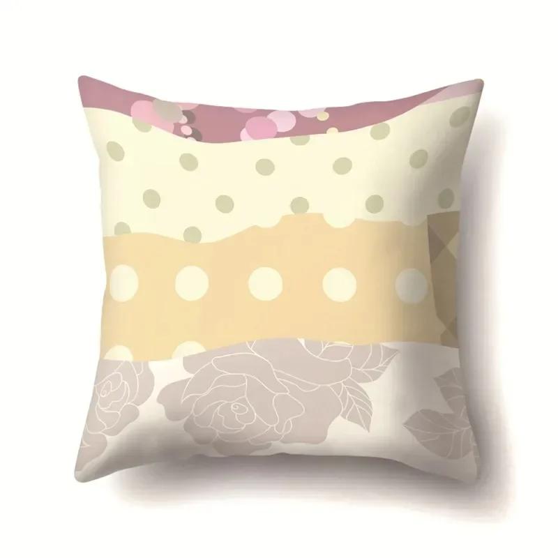 Fashionable Geometric Splicing Printed Pillowcases, Living Room Sofa Cushion Covers, Bedroom Dormitory Bedside Home Decoration