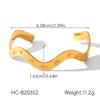 Fashion Wavy Stainless Steel Bangle Eight-pointed Star Diamond-studded Bracelet 18k Gold Jewelry Titanium Steel Hand Jewelry
