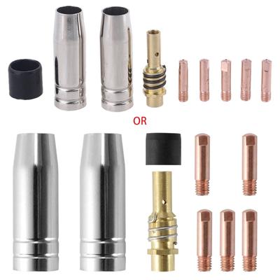 9 Pieces 0.8X25Mm Contact Nozzle Tip Holder Insulator Mig/Mag Welding Gun Accessory 15Ak Mig/Mag Welding Nozzle